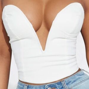 Deep Plunge Corset Top